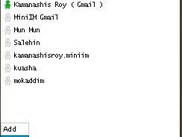 Contact List(Running in Sun WTK emulator)