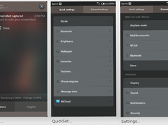 Notification Area/ Settings