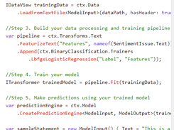 ML.NET Samples Screenshot 1