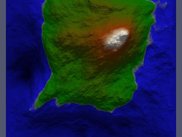 Fractal landscape generated by MMW (viz using Paraview)