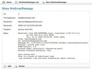 Email detail page