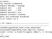 running the builtin-in tests with a failure added