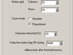Motion detection options