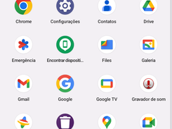 Parte 1 da gaveta de aplicativos na stock ROM do Multilaser M8 4G