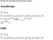 PHP and JavaScript representations