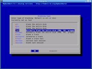 Blank menu