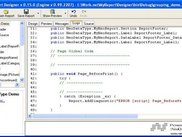 MyNeoReport Designer Main window report script