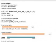 Backup progress