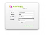 Login screen