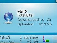 Applet on the panel, units in bits