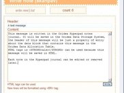 Writing a note using Oridea Hyperpad notes journal.