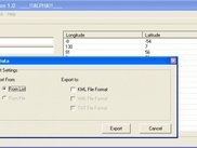 The export facility currently only allows KML exporting 
