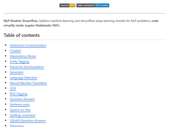 NLP-Models-Tensorflow Screenshot 1