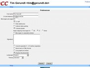Preferences window