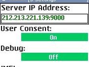 General settings menu of NORS phone GW software