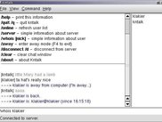 Kntalk, the gui for ntalk in action. KDE edition.