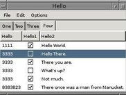 NTW table - a Model/View/Controller list display
