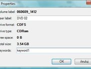 Disc properties dialog