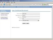 The form for browser-generated certificate requests
