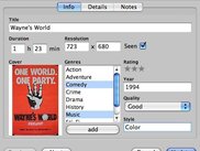 Editing a Movie: Tab Info