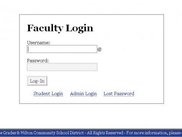 Staff/Faculty Login Page