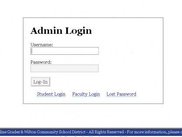 Admin Login Page