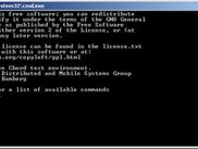 The console of the test environment of Open Chord.