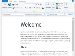 Open Live Writer Screenshot 1