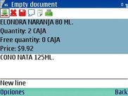 A databound list, with a toolbar and help line