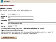 Formulario de conexin a la BD - Connection form to database