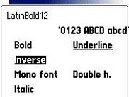 OPL running font test app on Series 60 phone
