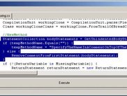 Selecting C# code in the code view