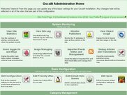 Top half of Oscailt administration screen