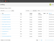 Manage listing