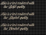 Full text rendering with fixed and Truetype fonts.