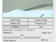 Controls of the WebCam software
