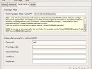 Setting up package files and dependancies in Packin