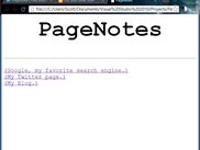 PageNotes HTML in a web browser. It's very minimal and that's what I aim for.