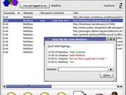The teamsearch example application in action