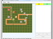 Screenshot of the Example Game (with an air strike underway)