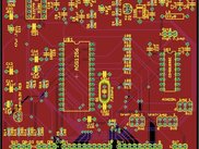 circuit board layout of A/D converter schematic in eagle