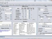 1. Setting up the basics of your charatcer - name, stats