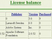 License balance