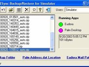 Address Books Backup/Restore screen