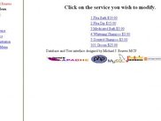 Modify services screen