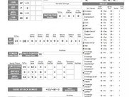 First page of character sheet (partly)