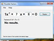 Version 0.1.1 (Alpha 2) - No possible factors.