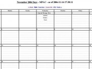 Sample schedule view