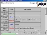 stage to show log of installation