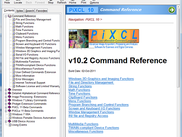 PiXCL Help Window explains the 800+ commands and operators